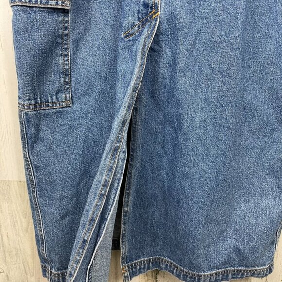 Levi's vintage denim jumper maxi skirt overalls size Medium gorpcore classic - Picture 10 of 10